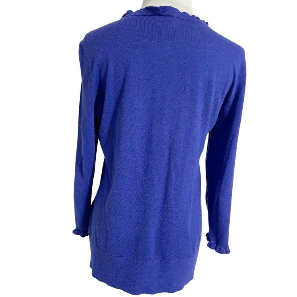 Kate Spade Blue Ruffle Trim Top - Picture 4 of 5